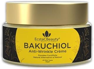 EcstaCBeauty Bakuchiol Anti-Wrinkle Cream | Anti Aging Face Cream with Bakuchiol for Fine Lines & Wrinkles | 100% Paraben & Toxin Free | All Skin Types | 50gm