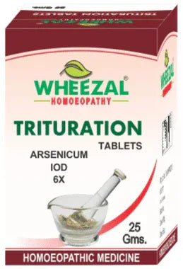 Wheezal Arsenicum Iod Trituration Tablet 6X bottle of 25 gm trituration tablet