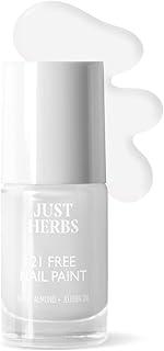Just Herbs Nail Polish 21 Chemical Free Formula Quick Dry Long Lasting Nail Paints (Jasmine White)