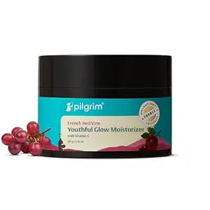 PILGRIM French Red Vine Youthful Glow Moisturizer SPF 30 with Vitamin C, Rosehip Oil For A