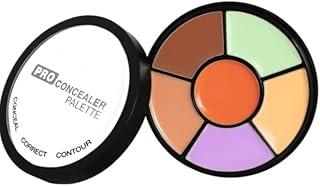 Cosmetics Concealer Palette With Full Coverage|Waterproof & Easily Blendable|3 In 1 Palette- Conceal Correct & Contour|Crease Resistance|Oil Control With Matte Finish|Concealer 6-In-1 Shades