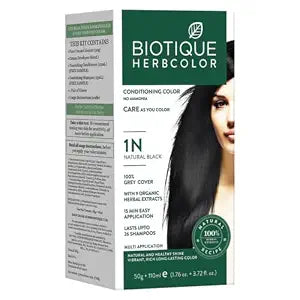 Biotique Herbcolor Conditioning Hair Colour l Ammonia Free Hair Color l 9 Organic Herbal E
