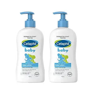 Cetaphil Baby Daily Lotion (400ml pack of 2), Suitable for baby’s delicate skin, Shea Butt