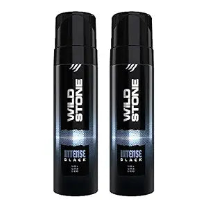 Wild Stone Intense Black No Gas Deodorants For Men Combo - Spray, Pack Of 2 (120Ml Each)