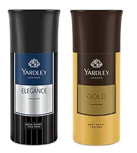 Yardley London Deodorant Spray For Men Elegance And Gold Combo Pack 2 (150 Ml)