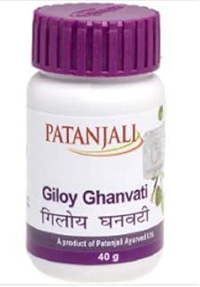 Patanjali Unflavoured Giloy Ghan Vati Tablet, 40gms X 2 (2 Pack)