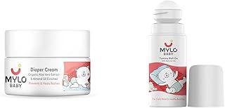 Mylo Baby Natural Diaper Rash Prevents - 50 gm & Mylo Baby Tummy Roll On (40ml) Heals Cream Formula Gentle | Made Safe Certified | with Hing & Saunf | Relieves Gas & Colic | Reduces Acid Reflux