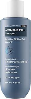Bare Anatomy Anti Hair Fall Shampoo | 5x Hair Fall Control & Growth|Contains Biotin Adenosine, & Peptides | Rosemary, Rice Water, Hyaluronic Acid | For All Hair Types | For Women & Men | 250ml