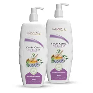 Patanjali Kesh Kanti Anti-Dandruff Shampoo 450ml, Herbal Hair Cleanser for Dandruff Contro