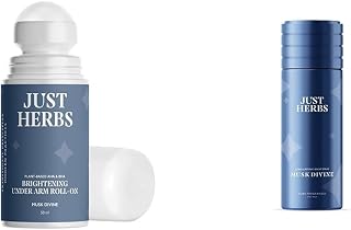 Just Herbs Roll on Deo for Men Musk Divine Refreshing Under Arm Long Lasting Deodorant - 50 ml & Just Herbs Long Lasting,1
