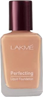 Lakme Perfecting Liquid Foundation, Marble, Waterproof Full Coverage Long Lasting - Light Oil Free Face Makeup with Vitamin E, Dewy Finish Glow, 27 ml