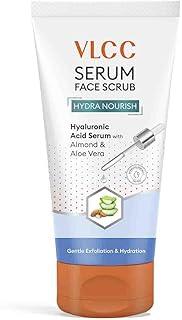 VLCC Hydra Nourish Scrub with Hyaluronic Acid Serum - 150g - AloeVera & Almond | Deep Hydrating & Exfoliating Face Scrub | Hydrates Skin, Reduces Dullness and Plumps Skin | Suitable for All Skin Types