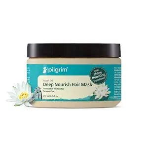 Pilgrim Korean Argan Oil Hair Mask For Dry & Frizzy Hair With White Lotus And Camellia |