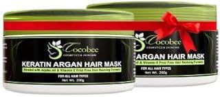 COCOBEE Keratin Argan Oil Hair Mask Pack of 2 – 400gm, Deep Conditioning Treatment for Smooth | Healthy | Shiny Hair | Revitalizes| Strengthens| Repairs and Nourishes