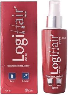 Logihair Hair Serum for Hair Fall Control & Growth | Intensive Scalp Therapy with Saw Palmetto, Aloe Vera, Menthol | Nourishing & Moisturizing | For Men & Women | Alcohol-Free | All Hair Types, 126ml