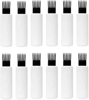 Devinez Round White HDPE Bottle, 250ml (Pack of 12) with White Flip-Top Cap and Black Hair Applicator for Serum, Essential Oils, Blends, DIY Skin Care, Cosmetics, Multipurpose Bottle for Home.