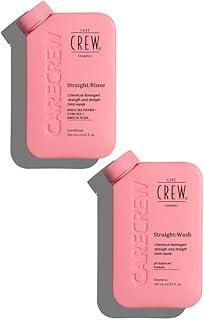 CARECREW COSMETICS Combo Of Straight Wash Shampoo & Rinse Conditioner | Natural And Toxin Free | Strengthen Hair Nourishing Formula For Silky, Smooth Hair | Sulfate-Free | 250 ML