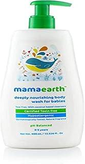 Mamaearth Deeply Nourishing Body Wash For Babies - 400 ml | Infused with Coconut Oil, Orange Essential Oil & Aloe Vera Extract | Deeply Nourishing | Tear-Free Cleanser