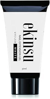 Ekinsu Poly Nail Gel, 30ML Gel Builder for Nail Extension All Season Gel Color for 3D Molding Gel Nail Strengtheners-Long-Lasting Supplies for DIY Salon Quality (White)