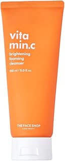 The Face Shop Vitamin C Brightening Foaming Cleanser with Niacinamide, Super Bright Face Wash For Glowing And Brightening Skin, For All Skin Types, Face Wash For Women & Men, Korean Skincare | 150ML