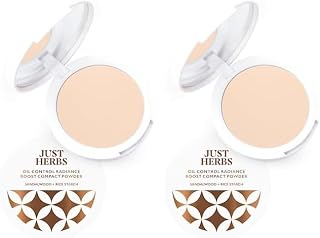 Just Herbs Oil Control Radiance Booster Age Defying Compact Powder for face Makeup 9g (Ivory)