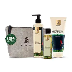 Pilgrim Amazonian Patuá Hair Essentials Ritual for Frizzy Hair with FREE JUTE BAG | 115ML