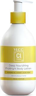 VLCC Clinic Deep Nourishing ProBright Body Lotion - 300ml | Dermatologically Tested Brightening Lotion with Almond Oil, Honey, & Aloe Vera | Skin Hydration | Barrier Protection | Refines Skin Texture