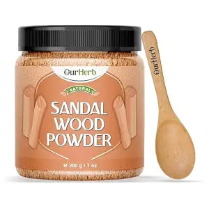 Organic Sandalwood Powder Face Pack for Glowing Skin & Tan Removal - Pure, Natural Effecti