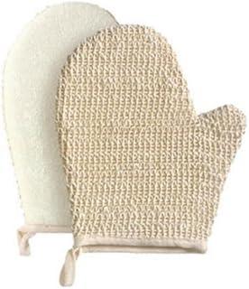 RHE COSMETICS Natural Bath Exfoliating Scrub for Dead Skin Remover Glove (Brown)