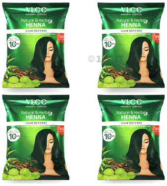 VLCC Natural & Herbal Henna (120gm Each) packet of 4 packs