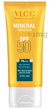 VLCC Mineral Sunscreen SPF 50 PA+++ Cream box of 50 gm cream