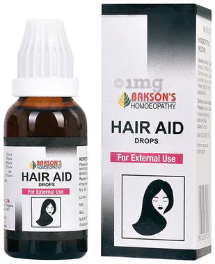 Bakson's Homoeopathy Hair Aid Drop for External Use bottle of 30 ml drop