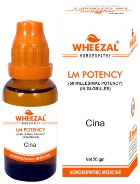 Wheezal Cina Globules 0/5 LM bottle of 20 gm globules