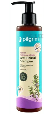 Pilgrim Spanish Rosemary Biotin Anti-Hairfall Shampoo pump bottle of 200 ml shampoo
