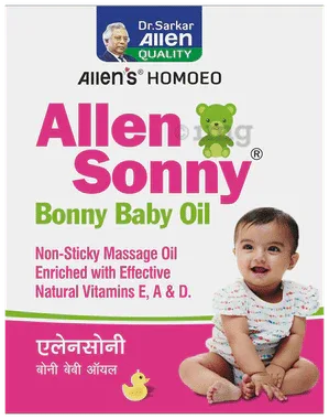 Allen Laboratories Sonny Bonny Baby Oil (200ml Each) combo pack of 5 bottles
