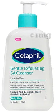 Cetaphil Gentle Exfoliating SA Cleanser Sensitive Skin pump bottle of 236 ml cleanser