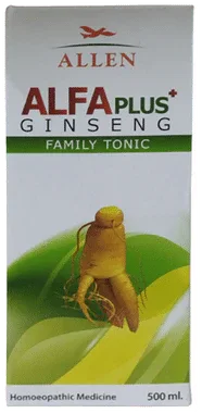 Allen Alfa Plus Ginseng Family Tonic bottle of 30 ml tonic