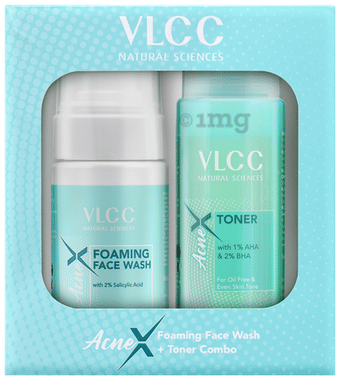 VLCC AcneX Face Wash & Toner for Oily Free Skin combo pack of 1 bottle