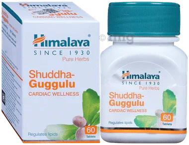 Himalaya Wellness Pure Herbs Shuddha Guggulu Cardiac Wellness Tablet bottle of 60 tablets