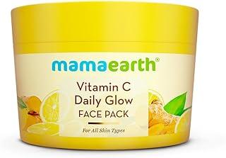Mamaearth Vitamin C Daily Glow Face Pack with Vitamin C & Turmeric 200g | Natural, DIY-like Texture | Instantly Brightens Skin, Adds Glow | Clay Face Mask | Free From Harmful Chemicals | All Skin Type
