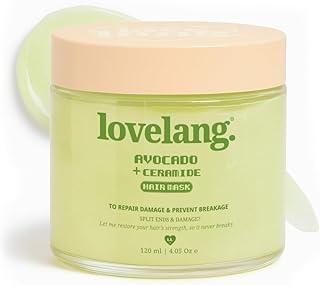 lovelang Avocado + Ceramide Hair Mask | Deep Repair for Damaged Hair, Split Ends & Breakage | Strengthens & Softens | 120ml | Avocado Scent | All Hair Types