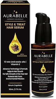 AuraBelle Style And Treat Hair Serum With Bakuchiol | Hair Styling Serum | Intense Repair, Smoothness, Frizz-Free, Tangle-Free Hair Care | 12 Rare and Exotic Oils with Vitamin E