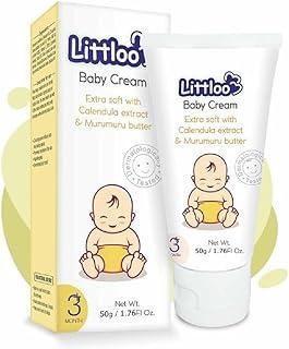 LITTLOO Moisturizing Baby Cream With Natural Ingredients Like Coconut Oil, Calendula, Murumuru Butter, Paraben & Phthalate free- 50gm(Pack of 1)