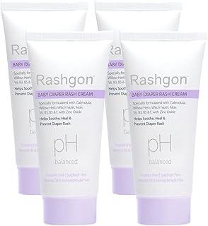 Rashgon Baby Diaper Rash Cream | Skin Care for Babies | Soft and Moisturised Baby Skin | Naturally Treats and Prevents Diaper Rash | (Pack of 1-50gm X 4)