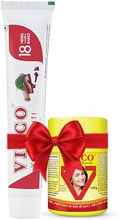 Vicco Vajradanti Ayurvedic Paste + Tooth Powder for Healthy & Strong Gums with Goodness of 18 Essential Herbs & Barks