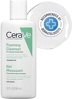 CeraVe Foaming Cleanser For Normal To Oily Skin (88ml) - Dermatologist-Developed Facewash | Non-Comedogenic And Fragrance-Free Cleansers For Acne-Prone Skin