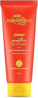 Aqualogica Detan+ Smoothie Face Wash with Glycolic Acid & Cherry Tomato for Men & Women for Tan removal, Hydrates & Gentle Exfoliates -Oily, Dry, Sensitive & Combination Skin -100ml (Pack of 1)