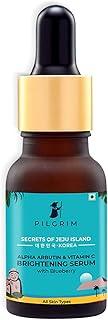 Pilgrim Korean 2% Alpha Arbutin & 3% Vitamin C Brightening Face Serum (Mini - 5 ml) for glowing skin | Alpha arbutin face serum | All skin types | Women & Men | Korean Skin Care | Vegan & Cruelty-free
