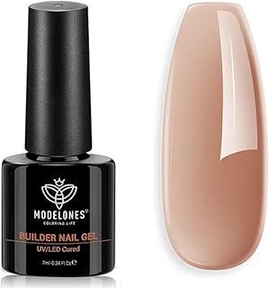 Modelones Builder Nail Gel, 8-in-1 Gel Builder 7ml from BELLE GAGA™ for Nails, Hard Gel Builder Nail Strengthener Extension Gel Nail Polish Rhinestone False Nail Tips Glue Gel in a Bottle, Gifts for Women (014)