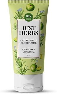 Just Herbs Anti Hairfall Conditioner | Rosemary, Amla & 14 Herbs | Reduces Hair Fall by 10X | Controls Frizz | Ayurvedic C